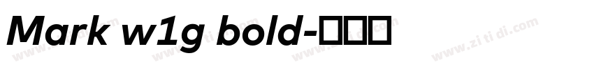 Mark w1g bold字体转换